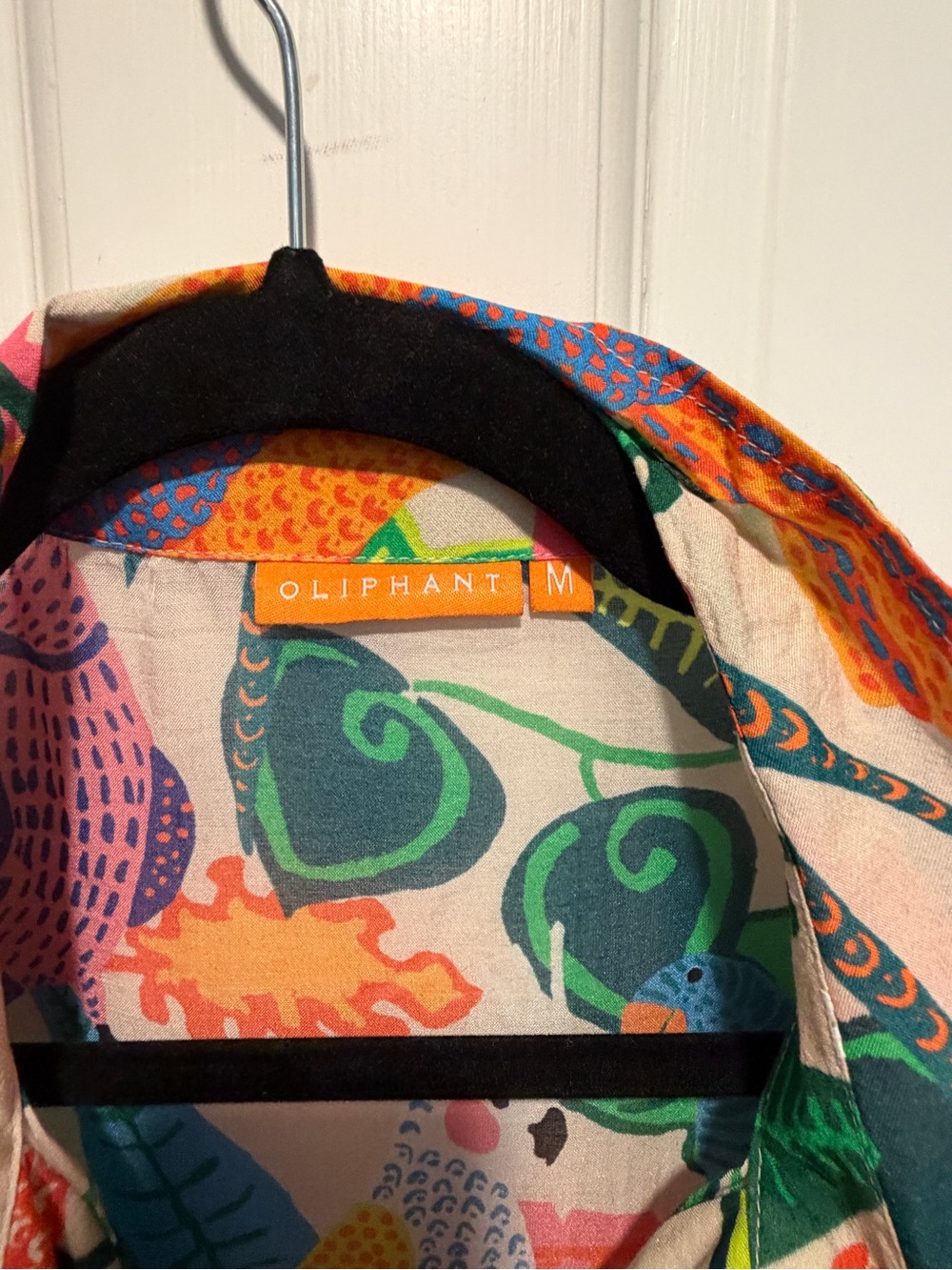 Oliphant Multicolor Parrot Print Shirt Dress - Picture 2 of 2